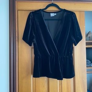 Asos black velvet top